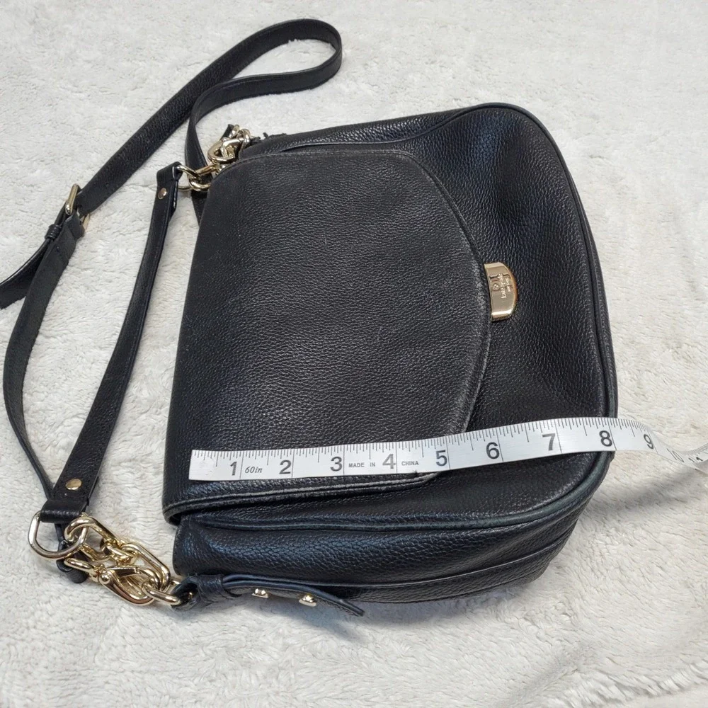 Kate Spade Black Leather Purse Crossbody Bag  Classic Luxury Minimalist Timeless